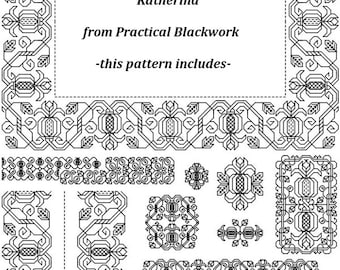 Katherina - a Spanissheworke Counted Blackwork Design PATROON (HANDWORK) van Practical Blackwork