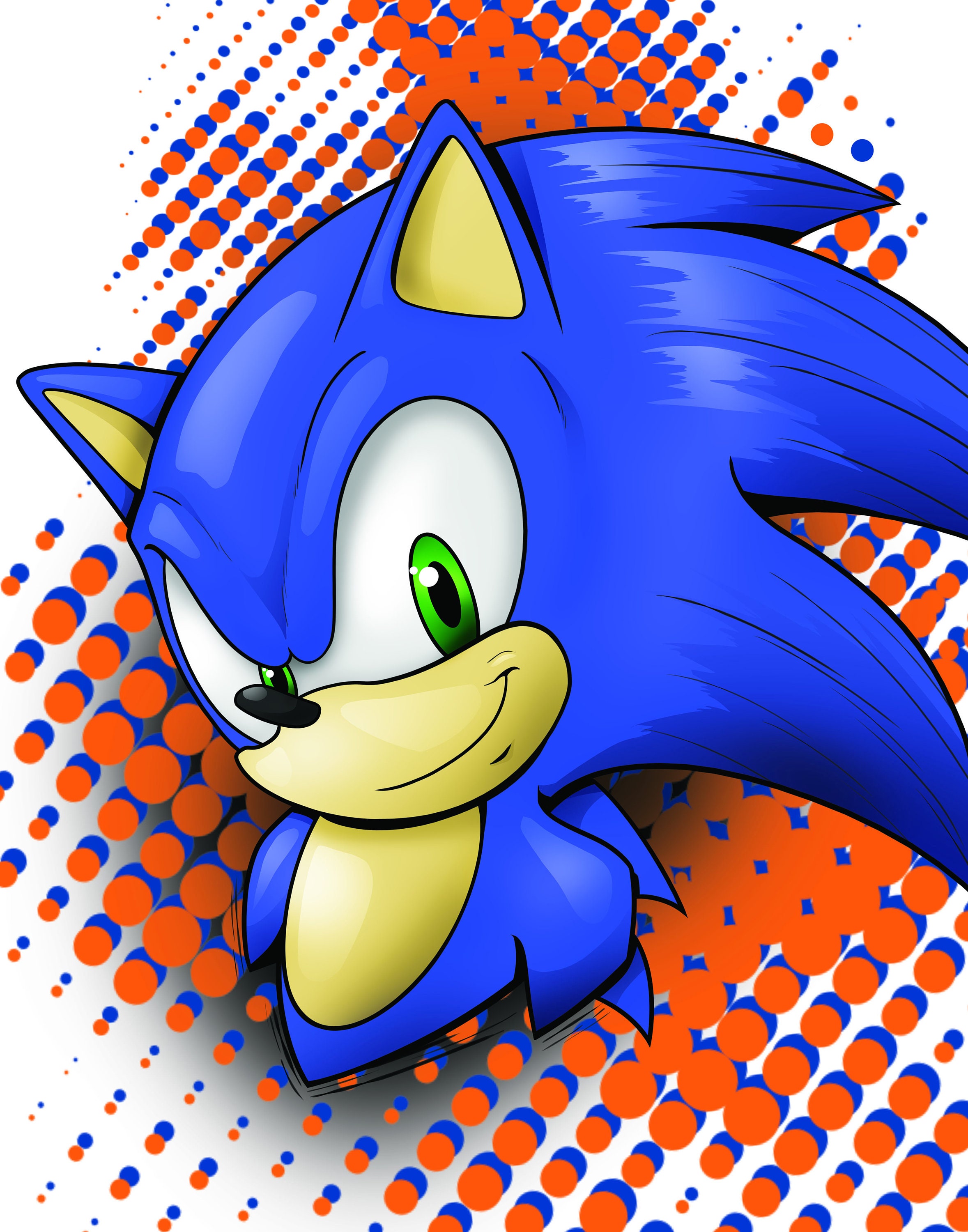 Classic Sonic the Hedgehog Art Print 