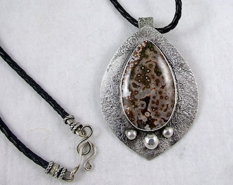 Ocean Jasper Sterling Silver Pendant