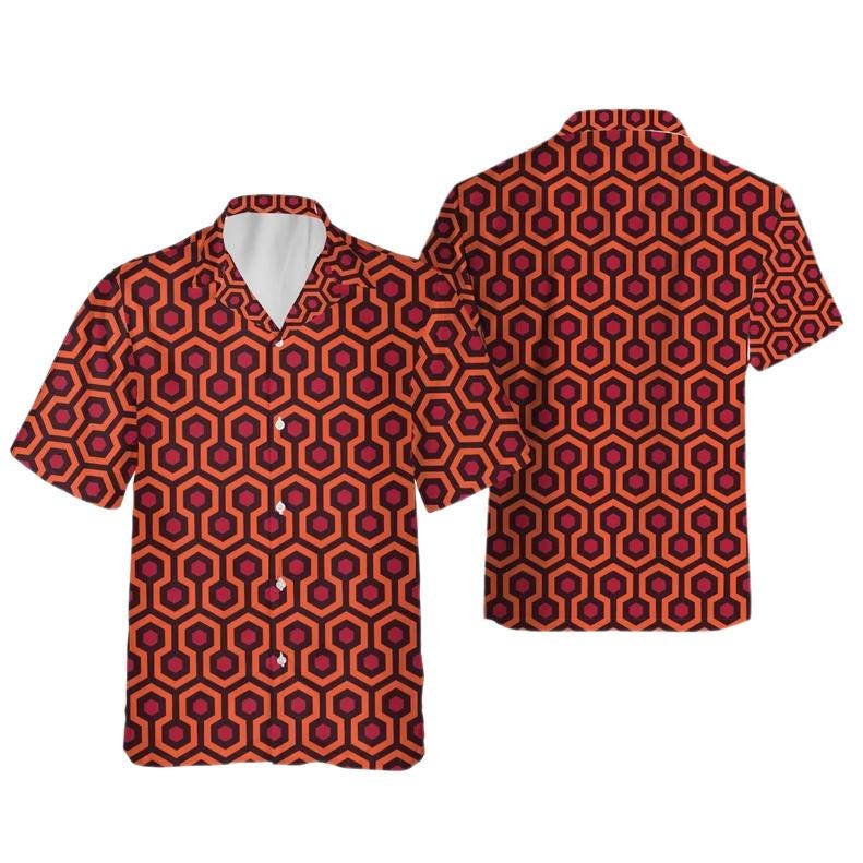 Overlook Hotel Hawaiian Shirt, The Shining Hawaii Shirt, Stanley Kubrick Horror Halloween Hawaiian Shirt, Scary Movie Button Up Shirt