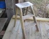 vintage wood ladder,small step ladder,display ladder,photography prop,plant stand,folding ladder,primitive ladder,garden decor,display shelf