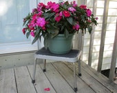 metal step stool,garden decor,patio plant stand,industrial shop step stool,rustic stool,barn decor,photography stool,childs stool,