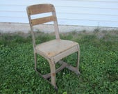 Vintage school chair, kindergarten chair,plant stand,patio decor,child 39 s chair,nursery decor,metal childs chair,children photography prop