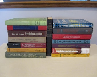 15 libros de psicología antiguos, lote de libros de psicología, libros de psicología de los años 70, libros de texto de psicología de los años 60, psiquiatría, psicoanálisis
