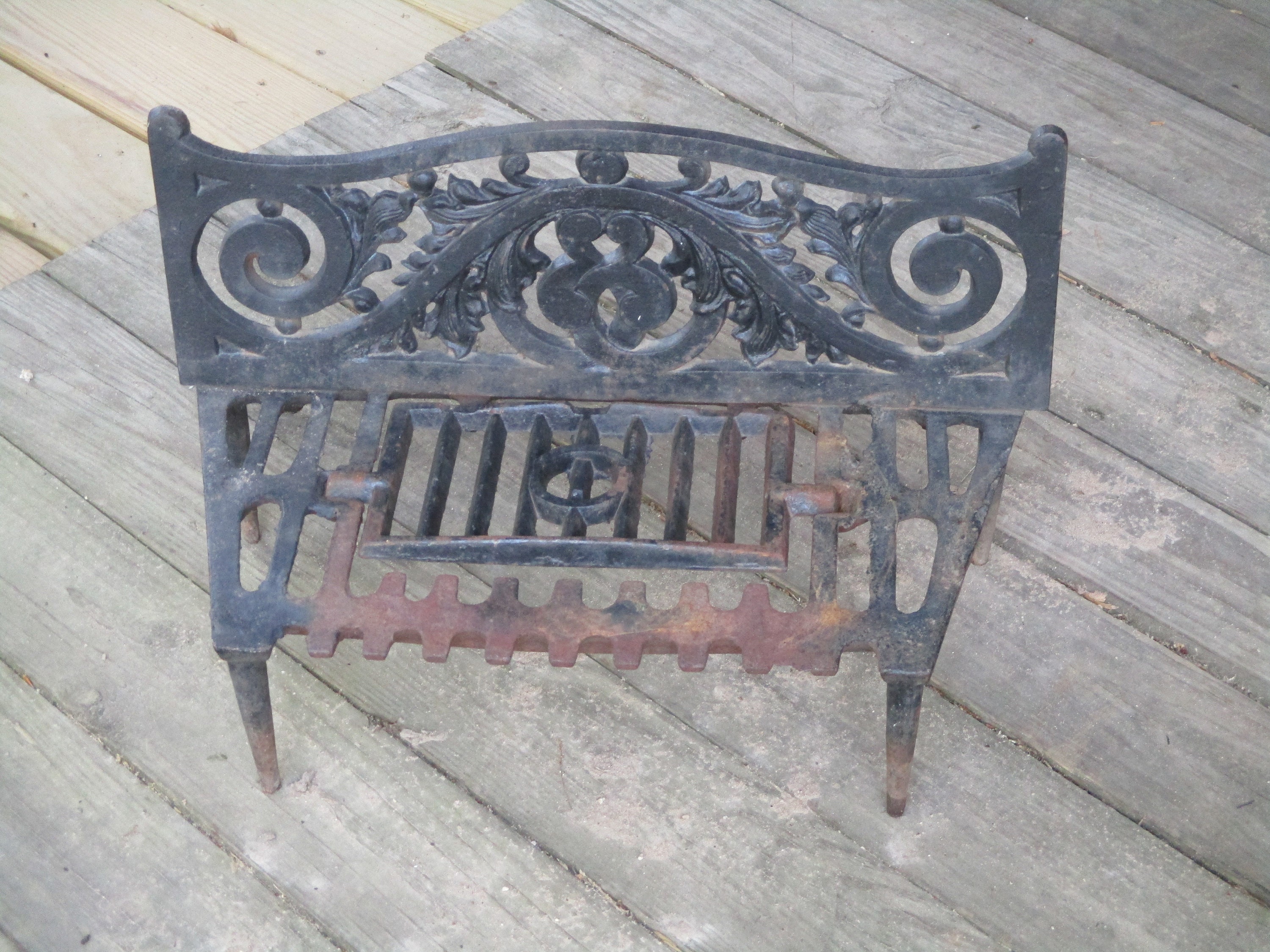 Cast Iron Fireplace Grateantique Fire Grateornate Cast Iron - Etsy
