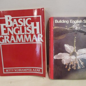 2 English textbooks,Basic English Grammar Workbook,Building English Skills Red Level,teaching English,English as Second Language textbook