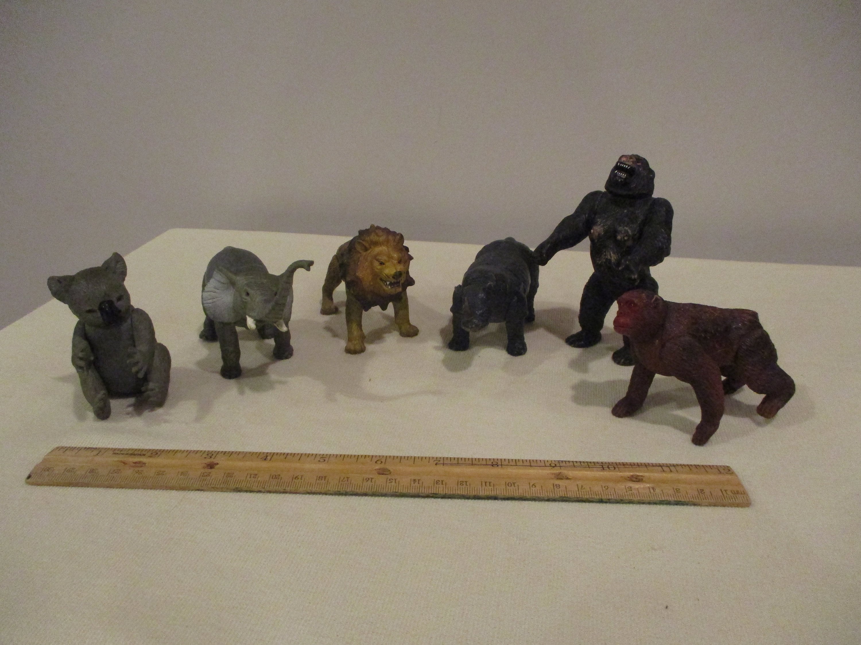 6 Toy Safari Animals With Movable Joints,wildlife Toy Animals