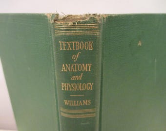 1945 Textbook of Anatomy and Physiology by Williams,Human Anatomy Textbook,anatomy diagrams,medical student,anatomy graphics,college anatomy