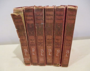Le opere di Abraham Lincoln, set di 6 volumi di Clifford e Miller, set di libri antichi su Lincoln, discorsi e dibattiti di Lincoln, presidenza di Lincoln