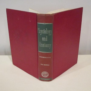 1955 Physiology and  Anatomy by Greisheimer,Human Anatomy Textbook,anatomy diagrams,medical student gift,nursing education,medical textbook