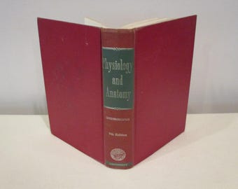 1955 Physiology and  Anatomy by Greisheimer,Human Anatomy Textbook,anatomy diagrams,medical student gift,nursing education,medical textbook