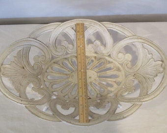 Macetero grande de hierro forjado, macetero de jardín, decoración de patio, cesta de patio de hierro forjado, decoración de porche, decoración rústica, cesta de metal, decoración de estilo granja