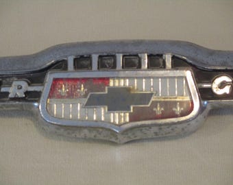 Emblema del maletero del Bel Air de 1953, emblema de coche Chevy, emblema del Bel Air Chevy Power Glide, recuerdos de coches de los años 50, restauración de coches, pieza de coche Chevy de 1953
