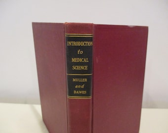 1944 Introduction to Medical Science by Muller & Dawes,nursing education,medical reference,old nursing medical textbook,diagnosing disease