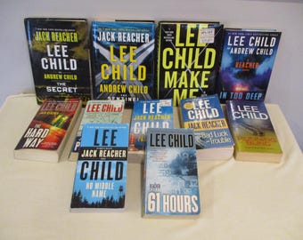 11 libros de Jack Reacher, libros de Lee Child, El Centinela, El Secreto, Demasiado Profundo, Hazme, Corriendo a Ciegas, 61 Horas, Tiempo Pasado, Sin Segundo Nombre, Mala Suerte