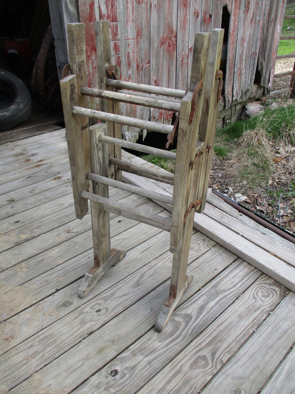 Antique Folding Wash Tub Standporch Plant Standlaundry Room Etsy