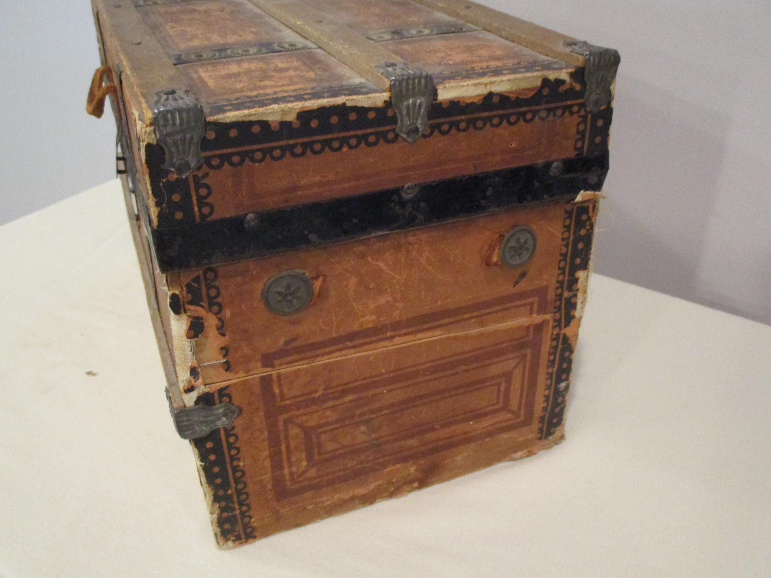 Antique Salesman Sample Trunk,salesman Sample Traveling Trunk 