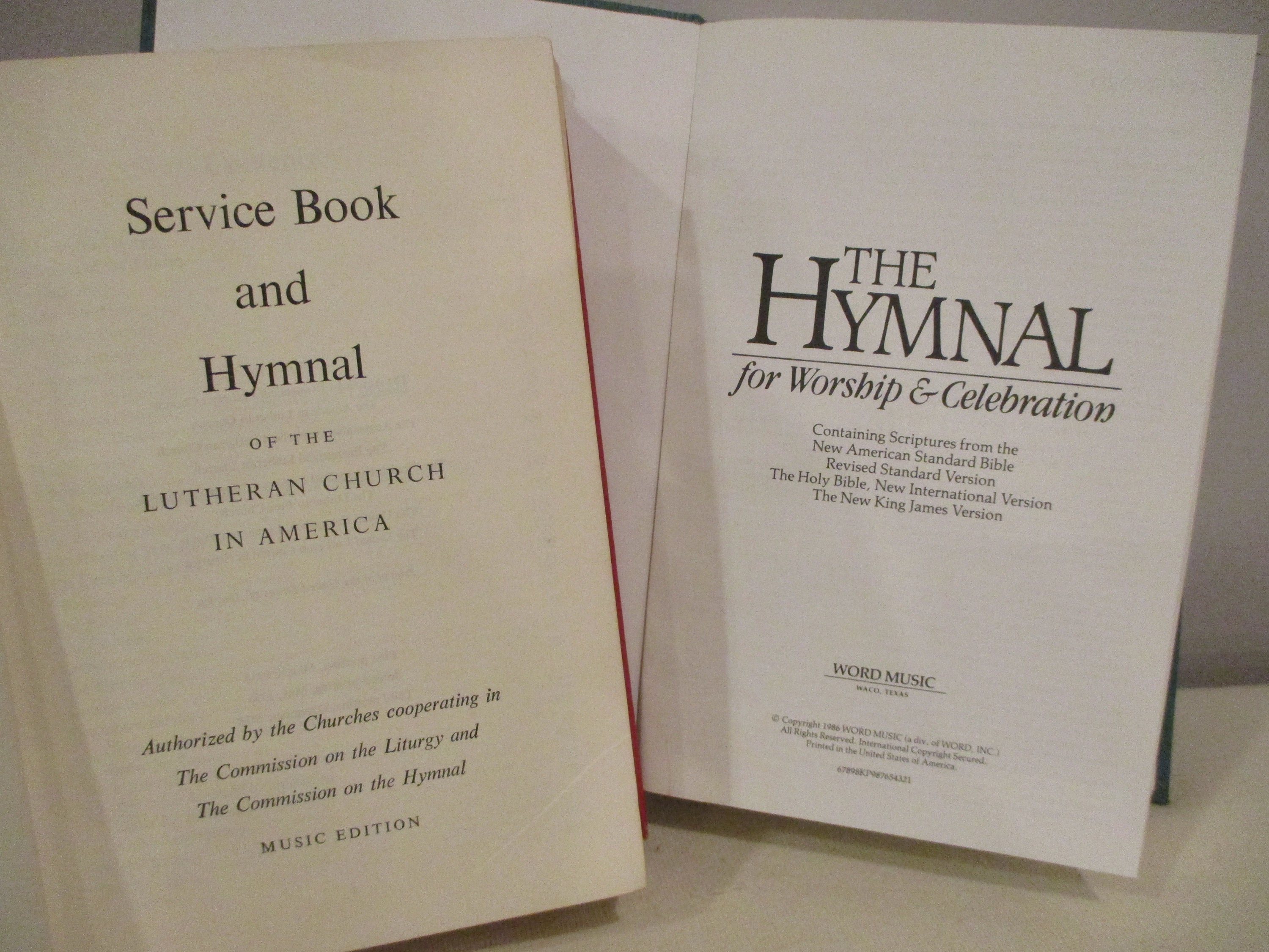 2 Vintage Hymnals,hymns,lutheran Hymnal,service Book and Hymnal