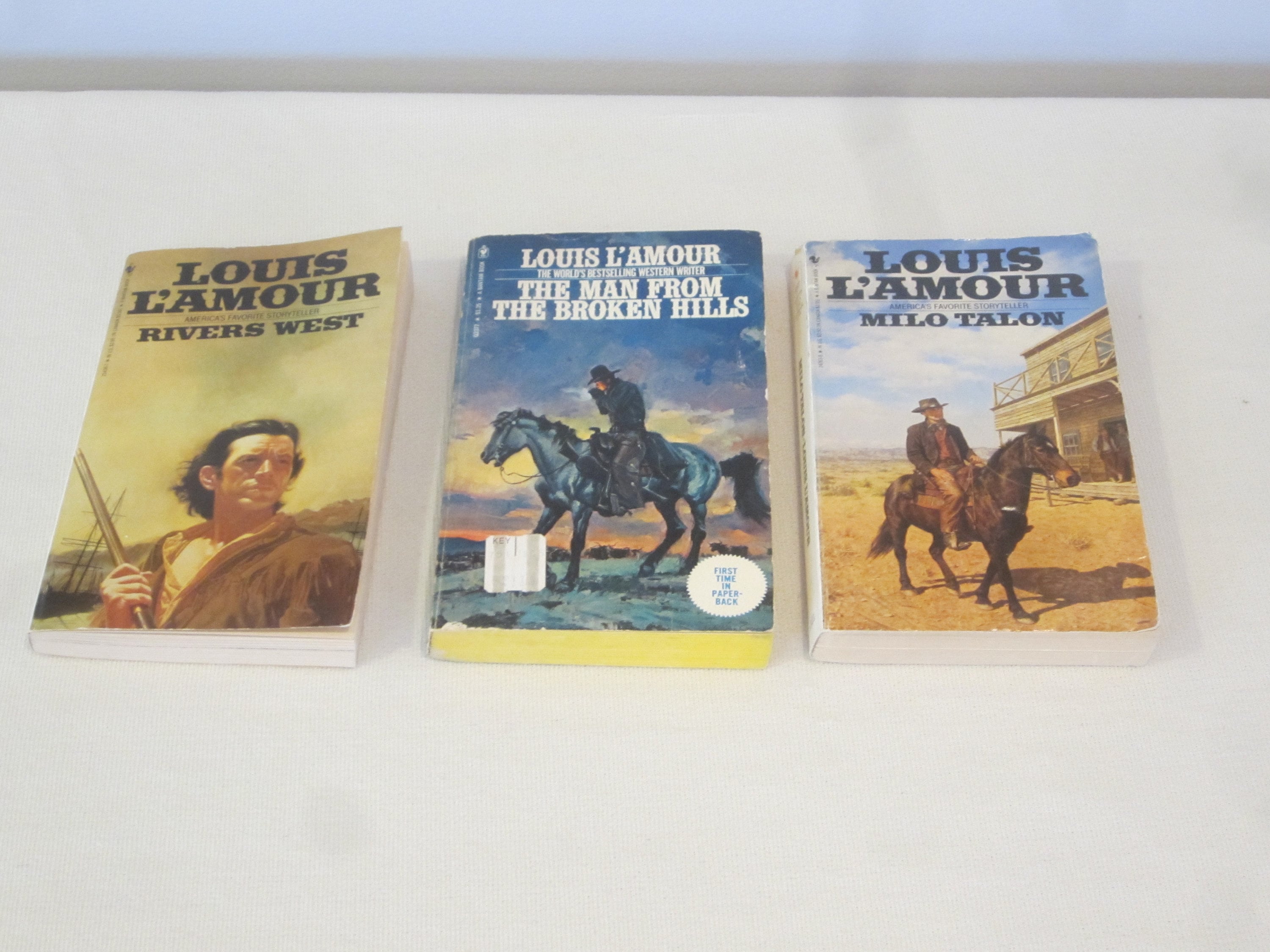 COMPLETE SET of (3) LOUIS L'AMOUR Western Books Novels TALON SERIES Rivers  West