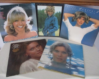 5 Olivia Newton John vinyl record albums,Making a Good Thing Better,Come On Over,Have You Never Been Mellow,Don't Stop Believin,Clearly Love