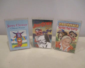 3 Jerry Clower audio cassettes,humorous story teller, Comedy Stories,Jerry Clower Clower Power,Jerry Clower Joins the Navy,Funny Stories