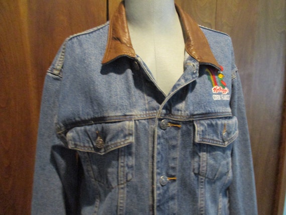 mens size small jean jacket, Corny Cornflakes Jea… - image 4