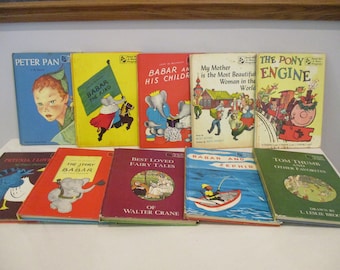 Set of 10 Dandelion Library Books,Read Me A Story book,double story flip book,reverse book,2 in 1 books,Beatrix Potter,Babar,Peter Pan,Heidi