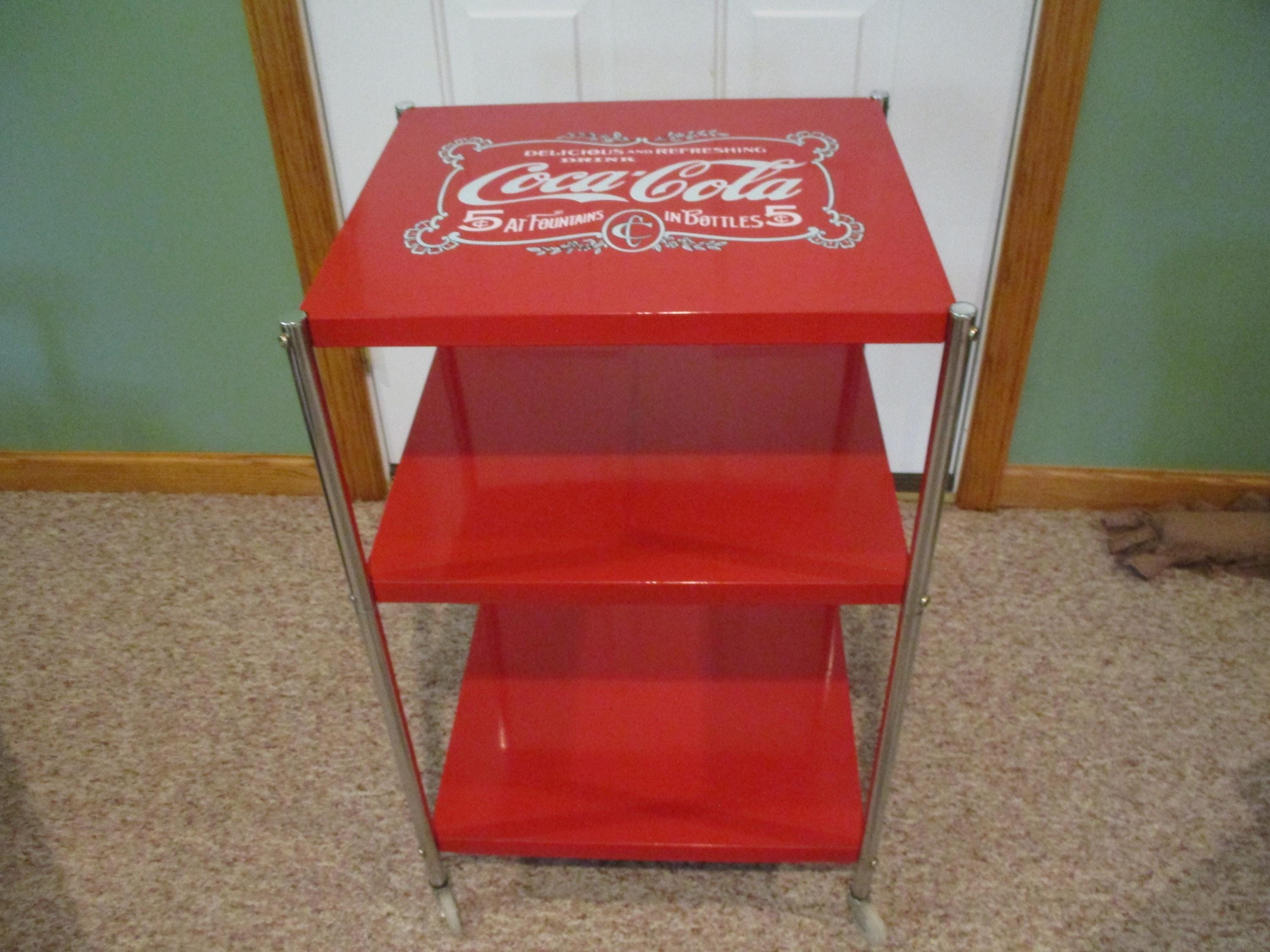 3 Tier Coca Cola Cart,serving Cart,patio Cart,coca Cola 
