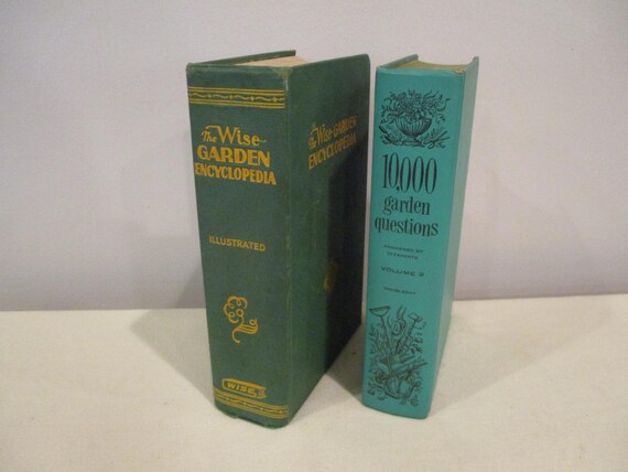 2 gardening books,Wise Garden Encyclopedia,growing flowers,horticulture,gardening guide,10000 garden questions,house plants,fruit trees