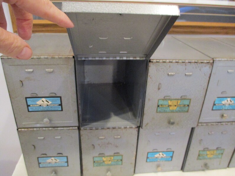 Metal Prescription File Boxgray Pharmacy File Boxapothecary | Etsy