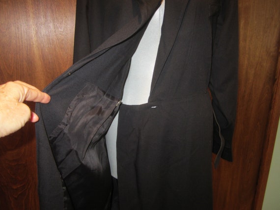 Black size 10 dress,black wrap dress,1980 fashion… - image 6