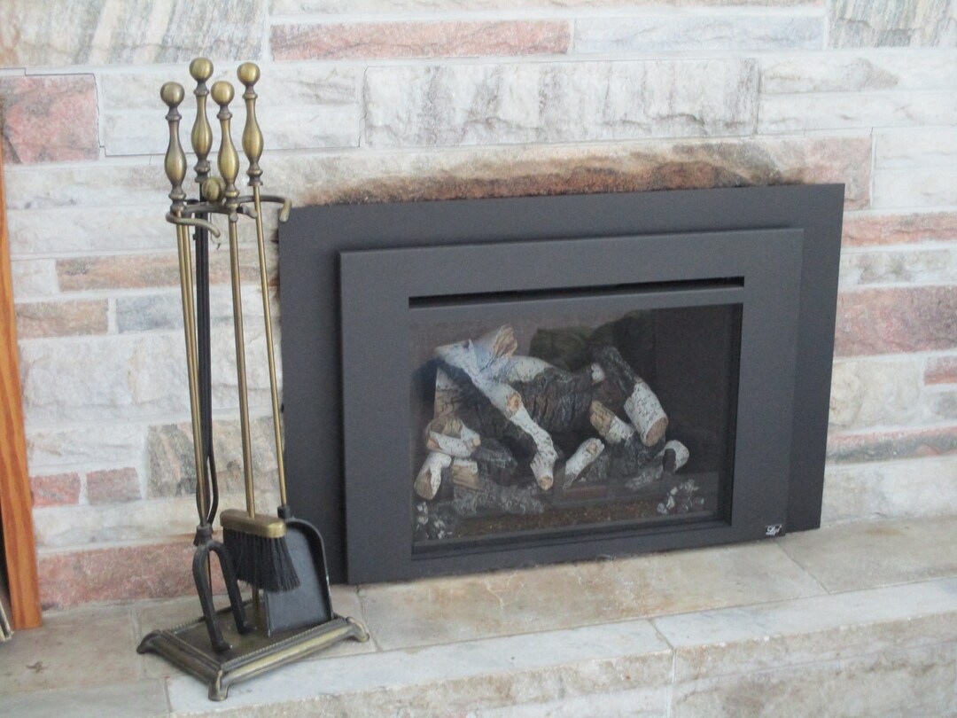 Vintage Brass Fireplace Set,heavy Fireplace Tools and Stand,cabin Decor