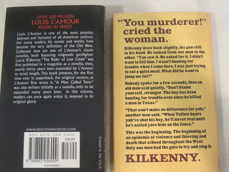 Louis L&#39;aMour Kilkenny series4 western booksAmerican | Etsy