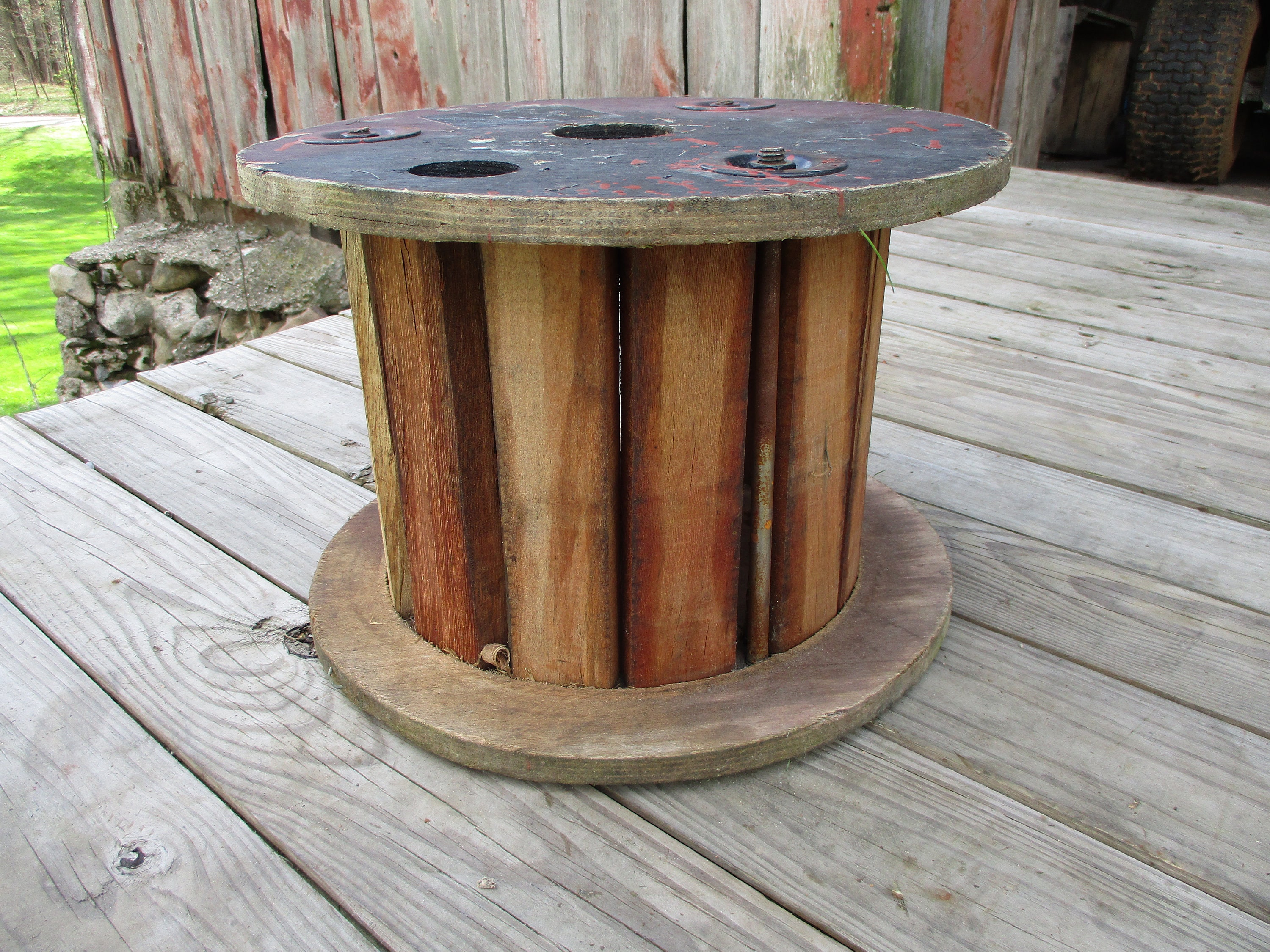 Industrial wood spoolsalvage wood spoolold cable spoolcable Etsy