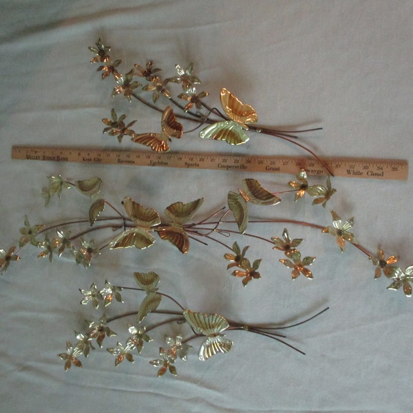 Brass Metal Art Vintage Wall Etsy