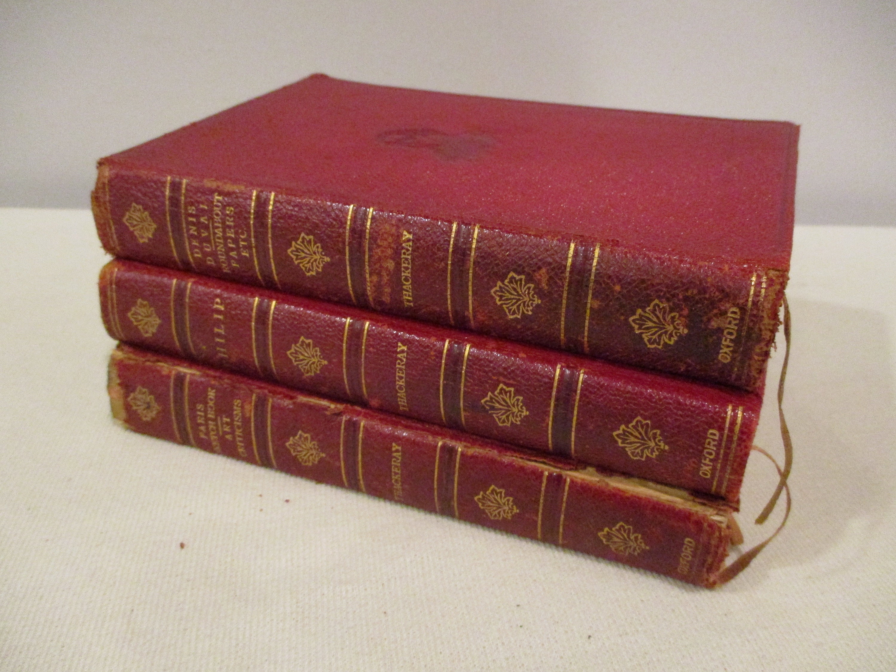Antique Foreign Leather Designer Books- Set of 3