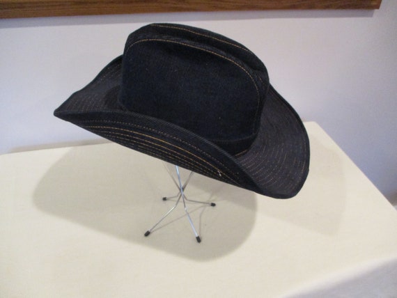 Levi Cowboy Hat,navy blue cowboy hat,size 7 1/4 c… - image 9