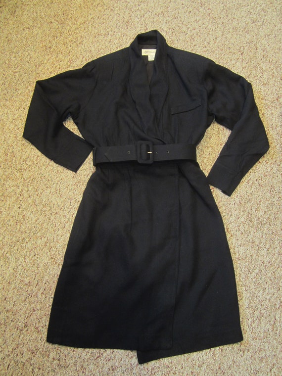 Black size 10 dress,black wrap dress,1980 fashion… - image 10