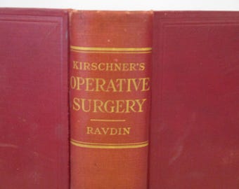 1933 Operativ kirurgi i buken och ändtarmen, antik medicinsk bok, kirurgiska illustrationer, medicinska operationer, proktologi