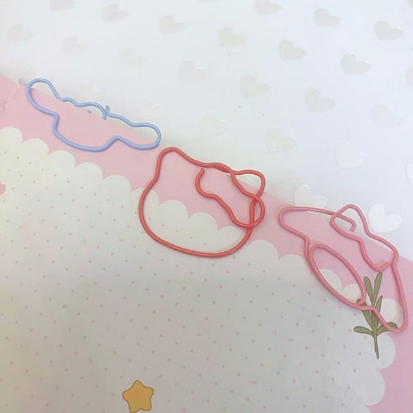 Sanrio Character Paper Clips | Kawaii Stationary | Cinnamoroll | My Melody | Hello Kitty |