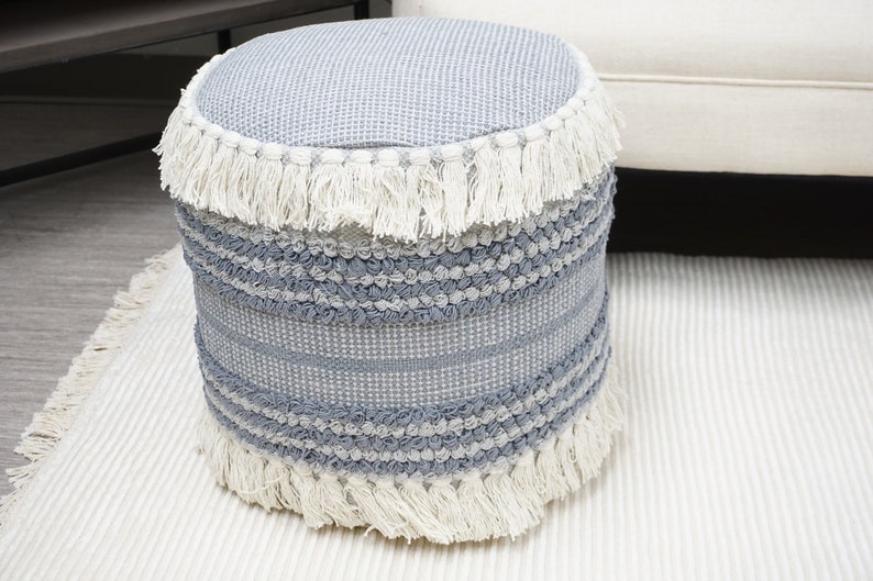 17 Pouf Ottoman With Tassels Etsy