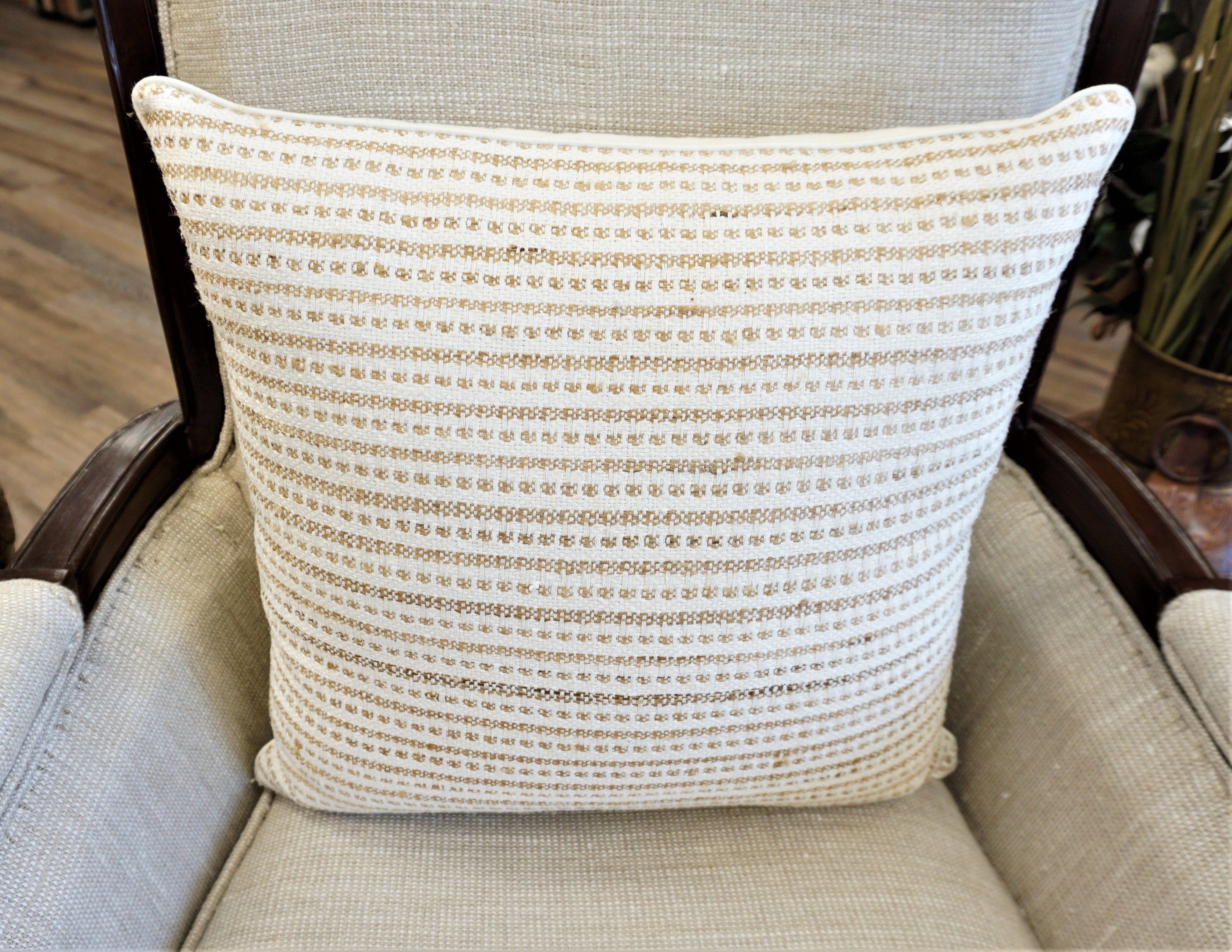 Raw Silk Throw Pillow in Natural Colors 18x18 Etsy