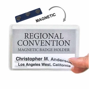 Porta badge magnetico JW personalizzato per le carte da bavero della Convenzione dei Testimoni di Geova Porta carte LDC