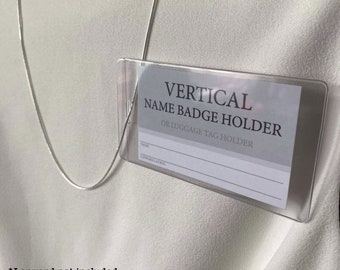 Convertible Vertical Badge Holder for JW Convention: Magnetic Option or Luggage Tag