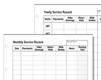 Refill - Field Service Records (per PEGlala Return Visit Book)