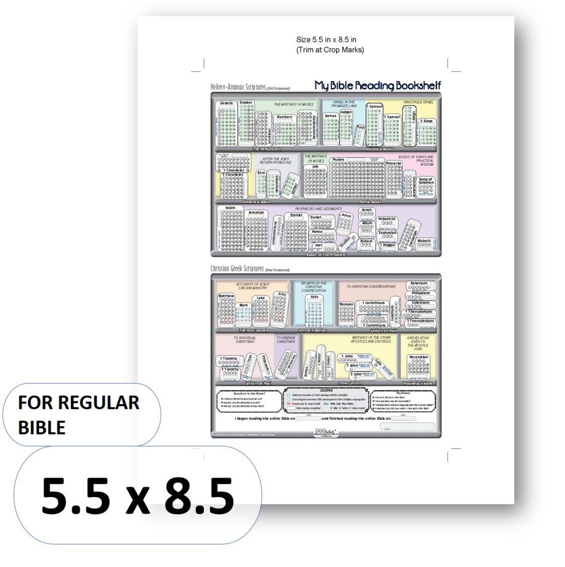 Printable: My Bible Reading Bookshelf Daily Reading Log - Etsy