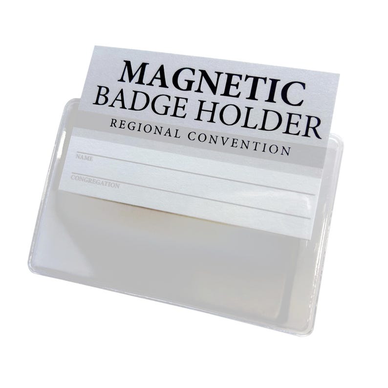 JW Magnetic Badge Holder for Jehovah's Witnesses Regional Convention - slides in nicely