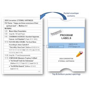 2026-2027 JW Convention & Circuit Assembly Notebook Stickers Program Labels