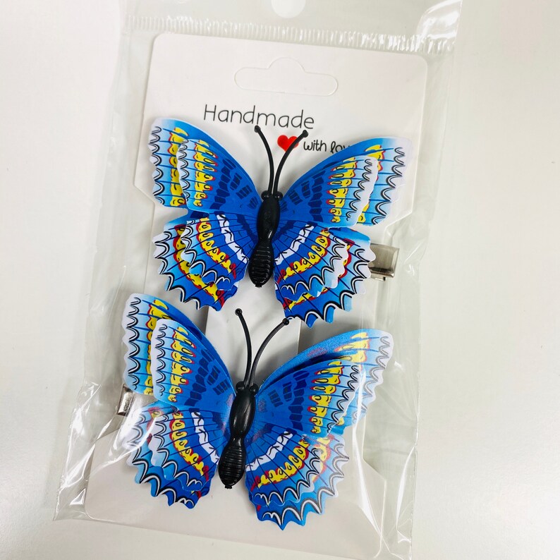 Blue Butterfly Hair Clip Set Style F 2 Pcsset Hairpins Etsy