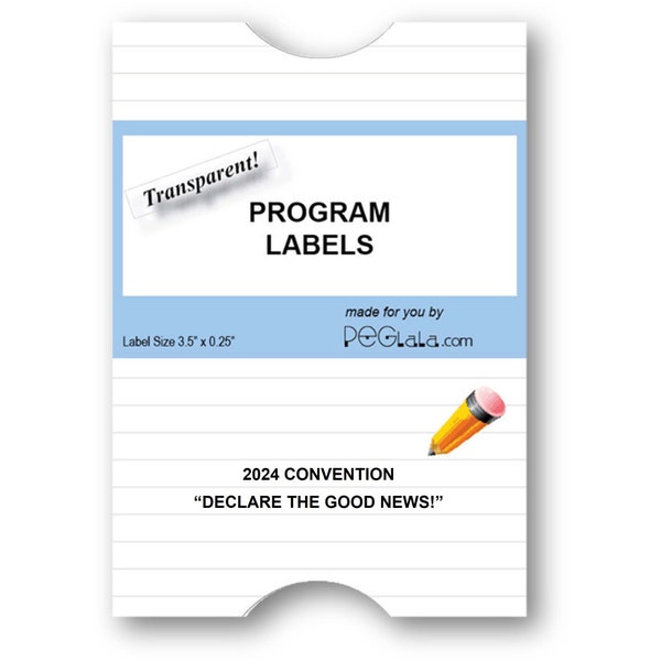 JW Convention and Circuit Assembly Program Labels Sticker - save time writing talk titles, blends with your favorite notebook & fun